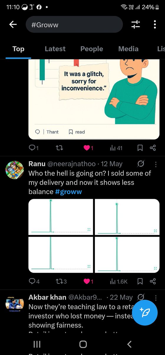 Akbar9160215224's tweet image. Not just me. Many retail investors faced losses due to #GrowwGlitch

Still no answers, no accountability.

Silence ≠ Resolution

#Groww  #FintechFail #NSEIndia #SEBIIndia #SmartODR #RetailInvestor #SystemGlitch #JusticeForInvestors #StockMarketIndia #BSEIndia #InvestorProtection