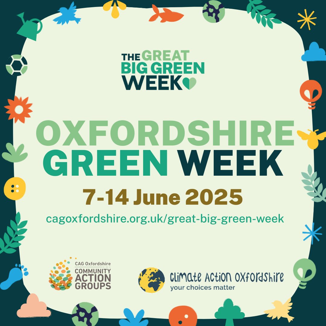 Join us today, on World Environment Day, for the Party for the Planet 4-8pm Broad Street, Oxford!

There'll be live music, food &amp; drink, guest speakers and stalls! oxfoe.co.uk/planetparty 

The event launches #GreatBigGreenweek 7-14 Jun. Join the fun - cagoxfordshire.org.uk/great-big-gree…