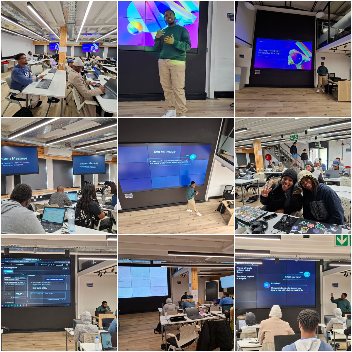 Allan Pead ๐ฟ๐ฆ #mvpbuzz (@adpead) on Twitter photo Excited to have <a href="/GomoMohapi/">Gomolemo Mohapi</a> at
<a href="/futureinnovlab/">future-innovation-lab</a> <a href="/UWConline/">UWC</a> discussing #AI with #OpenAI, #Azure, and .NET! ๐ Big thanks for inspiring our students with your expertise and passion. ๐ #dotnet <a href="/Oncodad/">Wouter Grove</a> Excited to have <a href="/GomoMohapi/">Gomolemo Mohapi</a> at
<a href="/futureinnovlab/">future-innovation-lab</a> <a href="/UWConline/">UWC</a> discussing #AI with #OpenAI, #Azure, and .NET! ๐ Big thanks for inspiring our students with your expertise and passion. ๐ #dotnet <a href="/Oncodad/">Wouter Grove</a>
