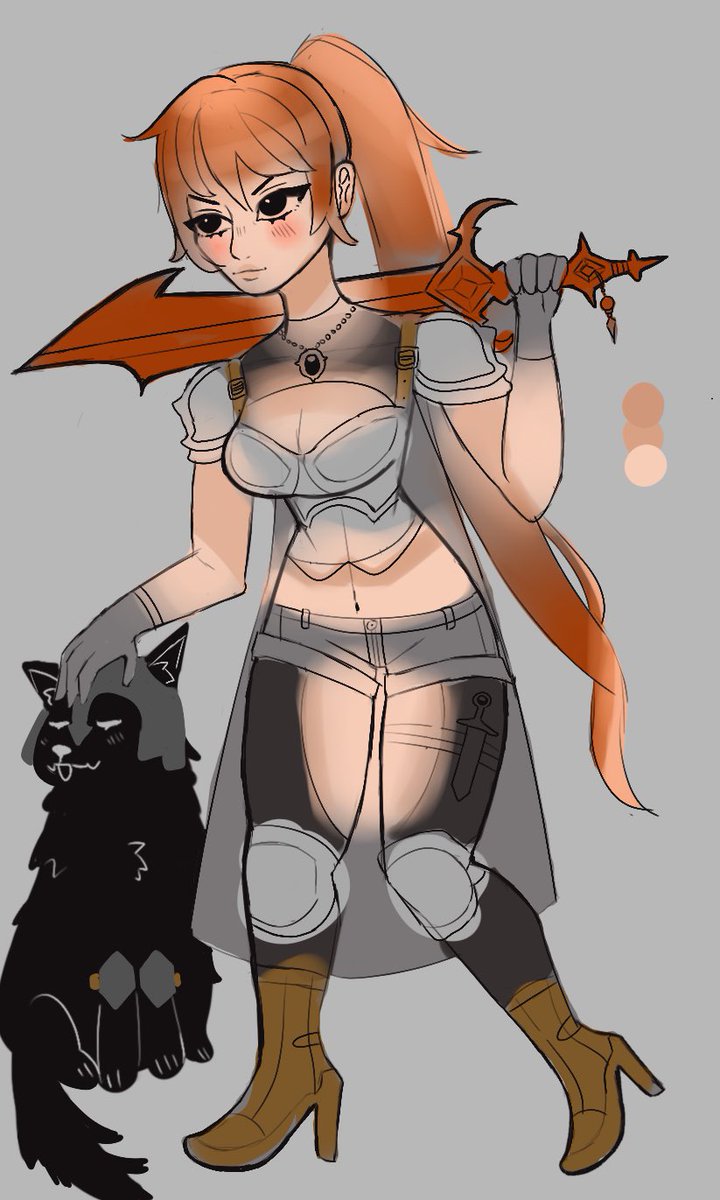 Decided to sit down and draw for 5 hours and I missed it so much! I made a new OC >:) now I go mimis