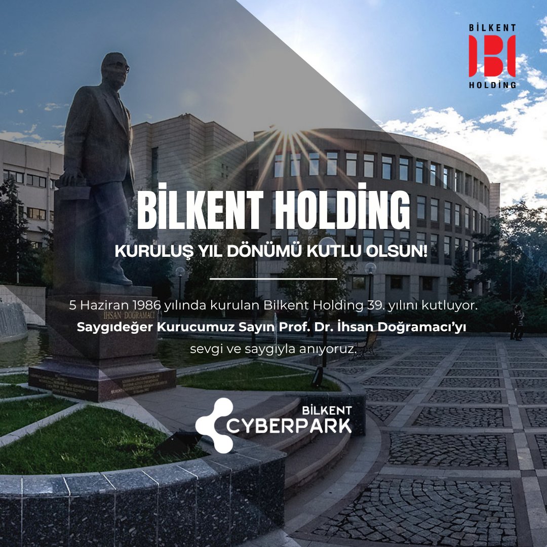 Bilkent Holding kuruluş yıl dönümü kutlu olsun!

5 Haziran 1986 yılında kurulan Bilkent Holding 39. yılını kutluyor. 

Saygıdeğer Kurucumuz Sayın Prof. Dr. İhsan Doğramacı’yı sevgi ve saygıyla anıyoruz.

#BilkentCYBERPARK #BilkentHolding #İhsanDoğramacı