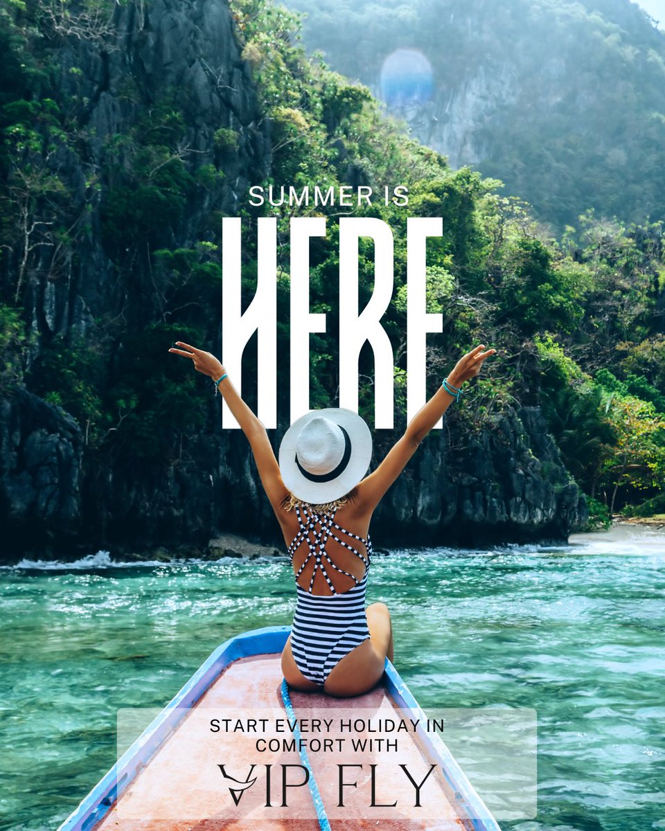 ✈️ Booking your summer holiday? Don’t forget VIP-Fly!

Relax in style &amp; start your trip the VIP way.
📲 Book now at vip-fly.com

#VIPFly #SummerTravel #AirportLuxury #StressFreeTravel