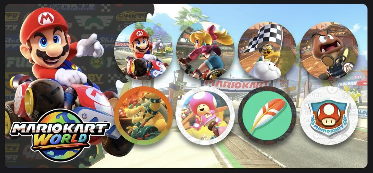 NintendHOME's tweet photo. 🕹 Nintendo Switch Online – Les premières icônes de Mario Kart World sont disponibles pour les abonnés ! Il est bien sûr possible de les récupérer sur Nintendo Switch et Nintendo Switch 2. https://t.co/OljTxWZ0Xj