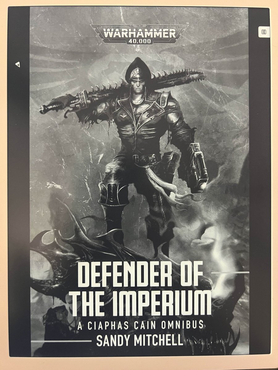 The kindle I got from a certain dragonslayer is actually really nice. I'm looking forward to getting into some more 40k books in time, since they're so much more affordable for it heh