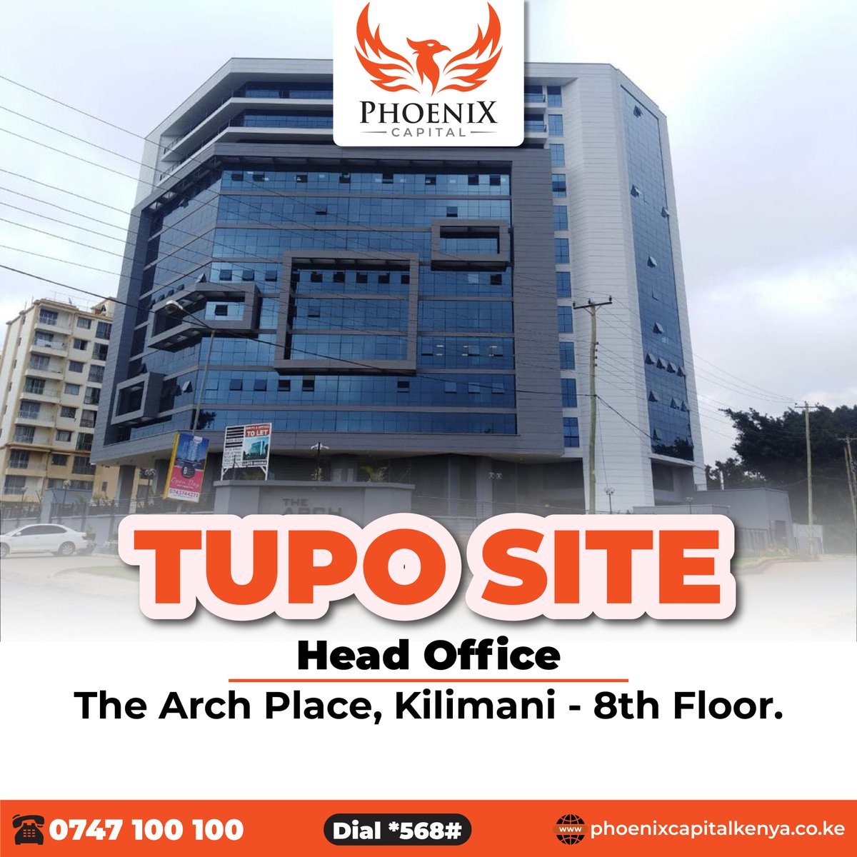 Pay us a visit at our head offices and let us solve all your financial problems.

Apply now: phoenixcapitalkenya.co.ke

#LogbookLoans #SalaryAdvance #AsseFinancing #PhoenixCapital #AssetFinance #AffordableLoansForAll #InsuranceMatters