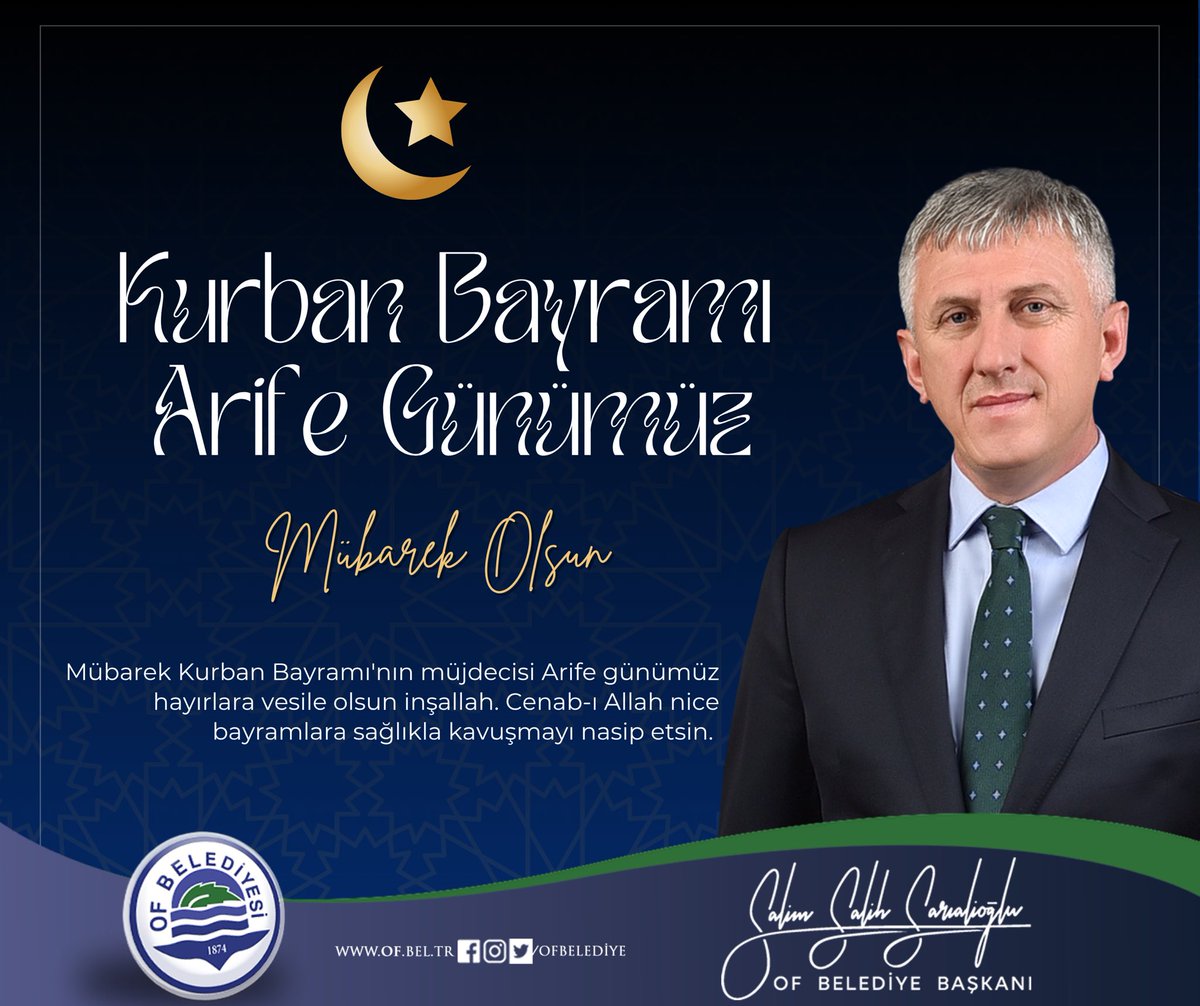 Mübarek Kurban Bayramı'nın müjdecisi Arife günümüz hayırlara vesile olsun inşallah. Cenab-ı Allah nice bayramlara sağlıkla kavuşmayı nasip etsin. Arife günümüz mübarek olsun. 🤲