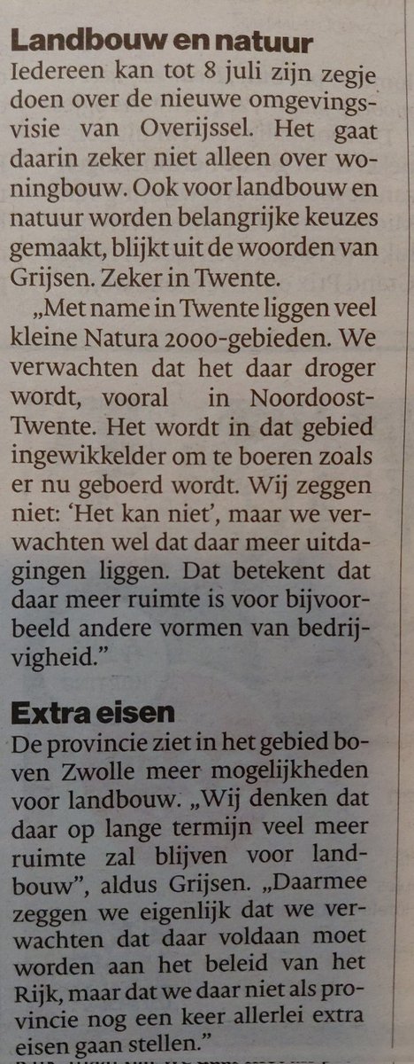 HenryFox69's tweet photo. De richting in #Overijssel is duidelijk: meer woningbouw in/bij kleine gemeenten.
Maar de huidige #landbouw in NO-Twente zal wel zo ongeveer gaan verdwijnen door alle "extra eisen".
De aap komt wel uit de mouw, de kaalslag gaat hier gewoon door.
#Omgevingsvisie https://t.co/679hUtDUQ6