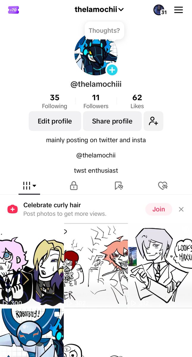 thelamochii's tweet image. guess who finally started posting on tiktok