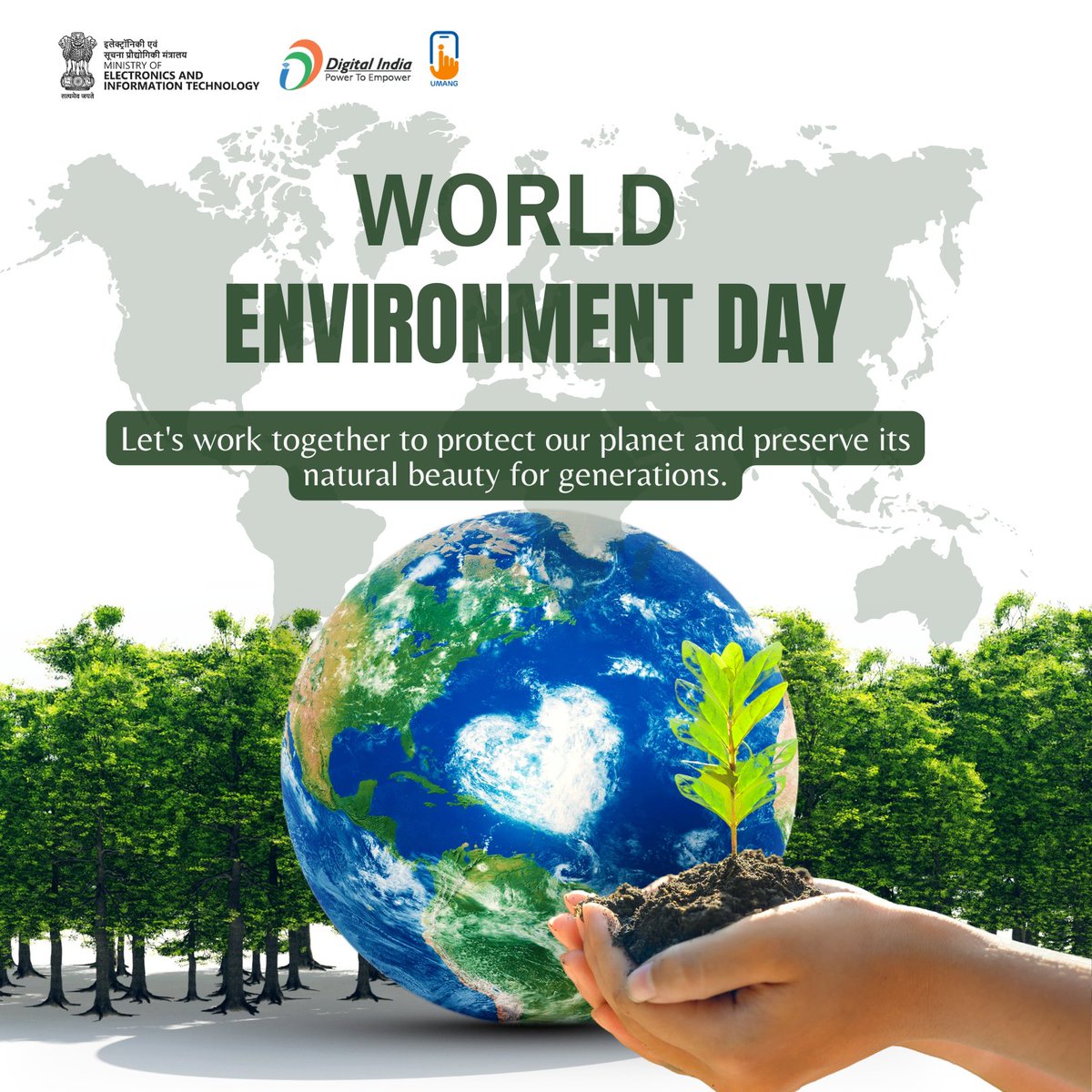 On this day, let's celebrate the flora and fauna that nature has offered us, and take a pledge to sustain it for future generations. 
#enviornmentday #Saveearth