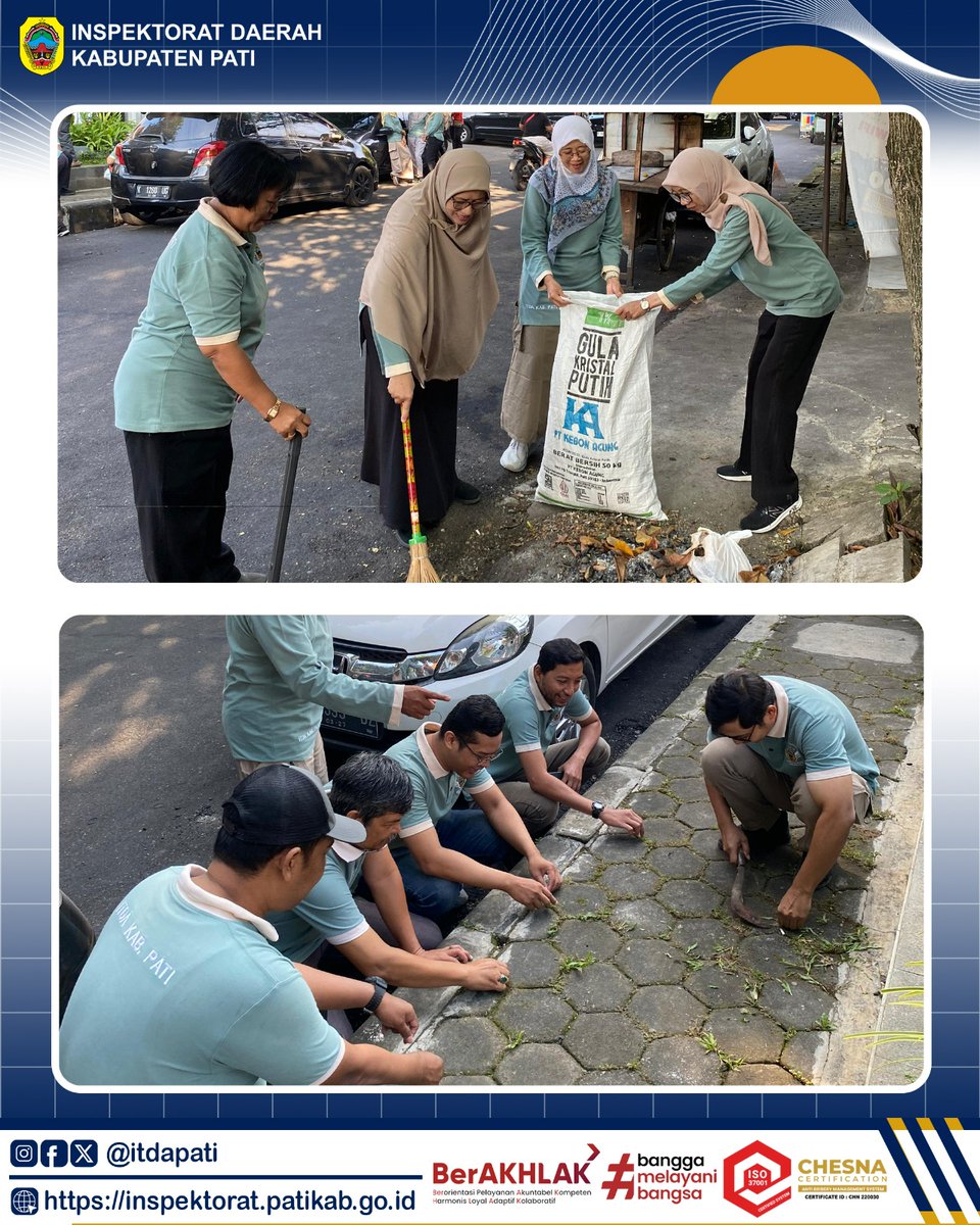 itdapati's tweet image. Kamis (05/06/2025), Inspektorat Daerah Kabupaten Pati melaksanakan kerja bakti di lingkungan kantor dalam rangka peringatan Hari Lingkungan Hidup Sedunia Tahun 2025.

#HariLingkunganHidup2025
#HariLingkunganHidupSedunia
#ASNBerAKHLAK
#BanggaMelayaniBangsa