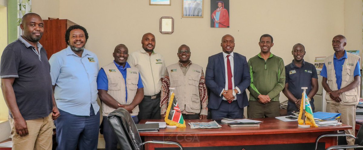 This morning, the CGA team, led by Project Manager George Mabuka, and the <a href="/AGRA_Africa/">AGRA - Sustainably Growing Africa’s Food Systems.</a> team, led by Dr. Fantaye Kindie and Dr. Abednego Mavuthu (PhD) paid a courtesy call to the Kitui County CECM for Agriculture and Livestock, H.E. Dr. Stephen Mabe Kimwele.

During the visit, we