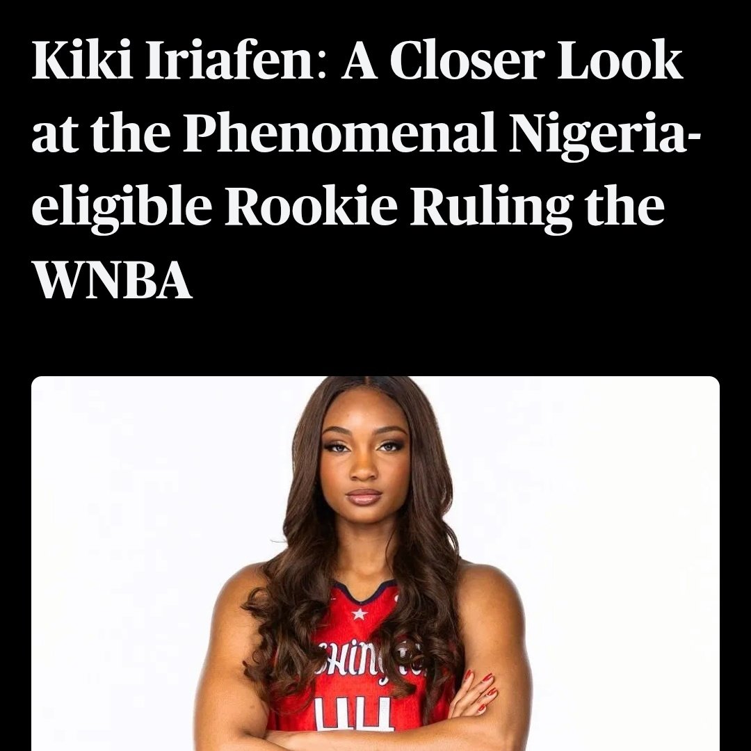 Not only did Nigeria-eligible basketballer, Okikiola Iriafen, steal the show on the orange carpet at the WNBA draft with a custom-made Nigeria dress, she is now making historic waves in the league, which saw her win Rookie of the Month.

Details here: 

kristinareports.com/kiki-iriafen-a…