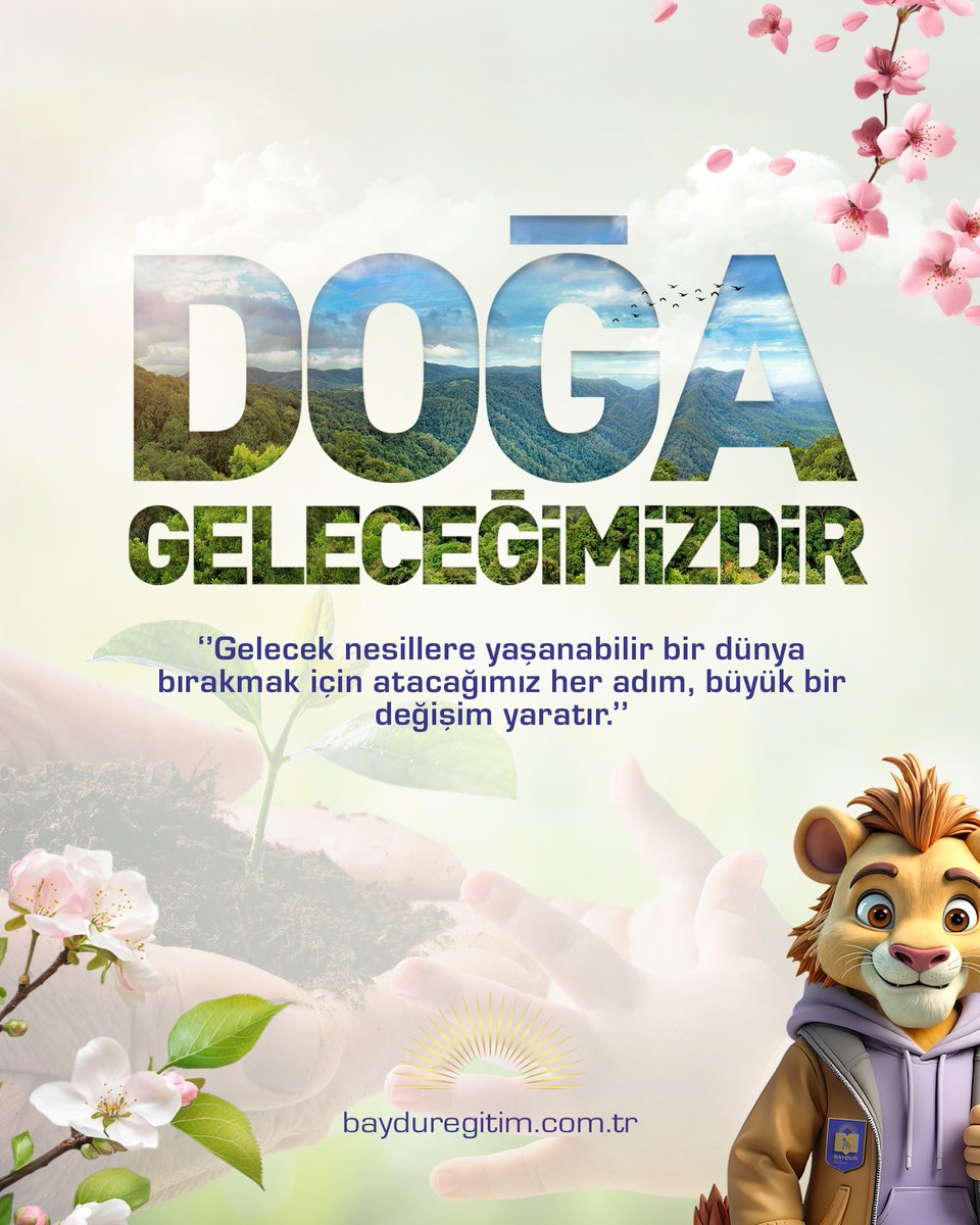 BaydurEgitim's tweet photo. Gelecek nesillere yaşanabilir bir dünya bırakmak için atacağımız her adım, büyük bir değişim yaratır. ♻️

Yaşanılabilir, sağlıklı bir gelecek için çeremize karşı sorumluluklarımızın farkında olalım. Dünya Çevre Günü kutlu olsun!

#DünyaÇevreGünü #ÇevreBilinci #BaydurEğitim https://t.co/xRaDfRWzS6
