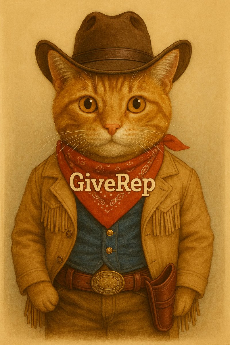 NurayMc170508's tweet photo. "Bu kasabada rep’i olmayan bir kedi gördünüz mü? 🐾🤠 @GiveRep @ATTNtoken #kovboy https://t.co/zgvU6zf35H
