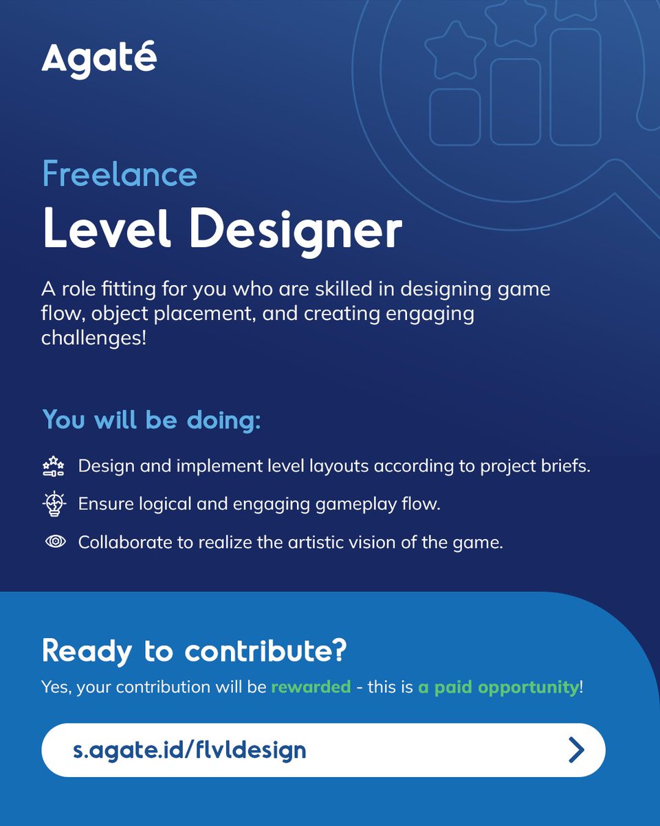 We’re on the hunt for creative minds to join us on our exciting game projects!

Swipe left to discover more about the opportunity we have in store!

#AgateInternational #gamedev