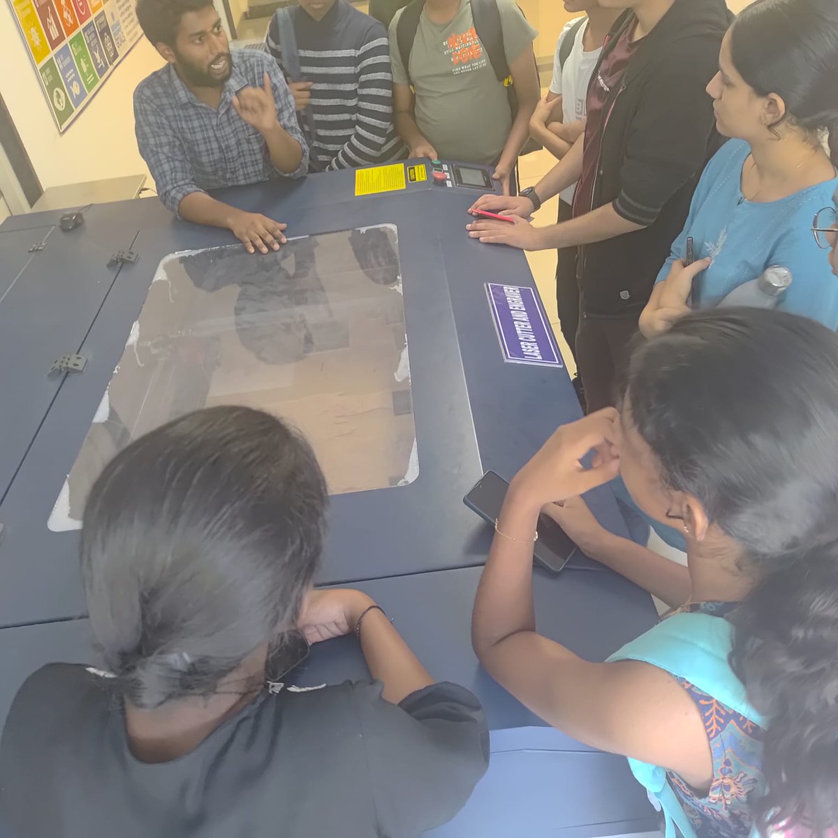 aicgnits's tweet photo. Day 3 of the Studentpreneur Program at @aicgnits 
An unforgettable field trip to @CbitAcic!Our studentpreneurs explored the prototyping ecosystem — getting hands-on exposure to tools that bring ideas to life: 3D Printing, Laser Cutting, and AR/VR Technologies with @trikonantara https://t.co/7zP2yXvq6P