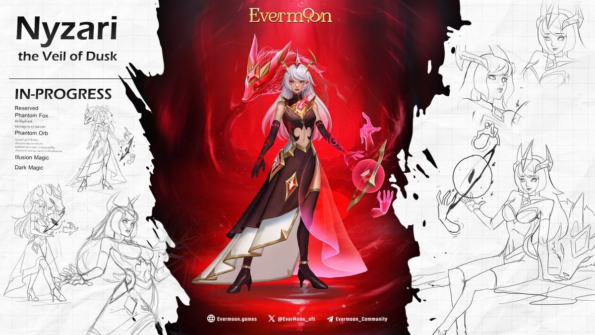 EverMoon_nft's tweet image. Are you falling under her spell?
Illusion or reality — can you still tell?
You’re not seeing reality anymore—you’re seeing what she wants you to see!
🌒 Here’s a sneak peek into the making of "Nyzari – the Veil of Dusk"
#EvermoonMOBA
