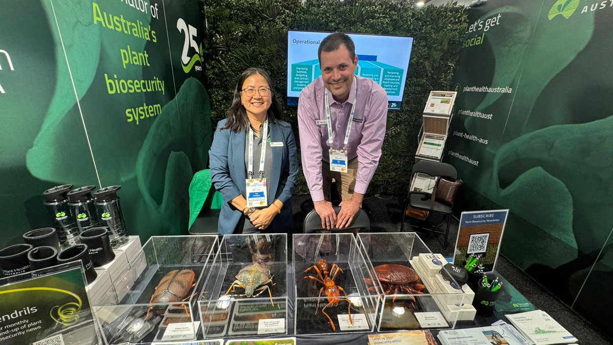 planthealthaust's tweet image. 👋 Great vibes at #HortCon2025 in Brisbane!
PHA is connecting with growers &amp;amp; industry to champion strong plant biosecurity 🌱
Swing by Booth 179, Exhibition Hall 2 if you haven’t yet!
#PlantHealth #BiosecurityMatters