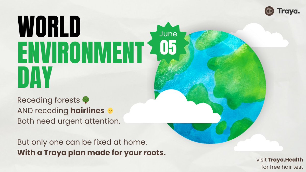 You want to protect trees.
But your own roots are in danger. 👀💇‍♂️

This #WorldEnvironmentDay, let’s care for all roots - including the ones on your scalp. 🌱🧑‍🦲