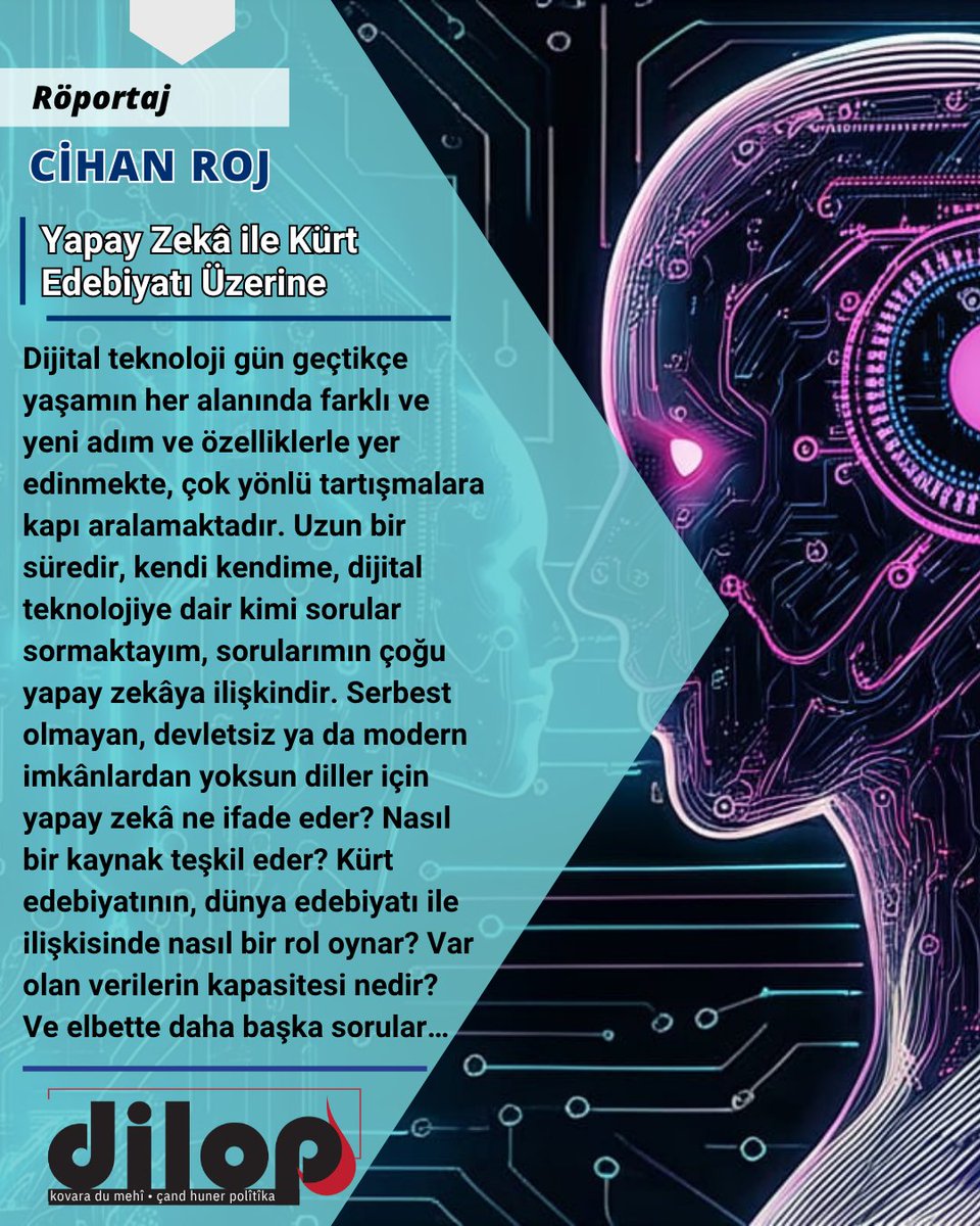 Yapay Zekâ ile Kürt Edebiyatı Üzerine

✍️CİHAN ROJ

🔗kovaradilop.net/2025/05/16/yap…