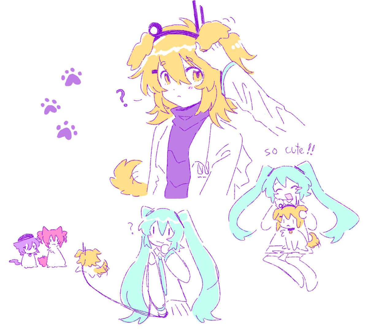 dog rei and dog owner miku