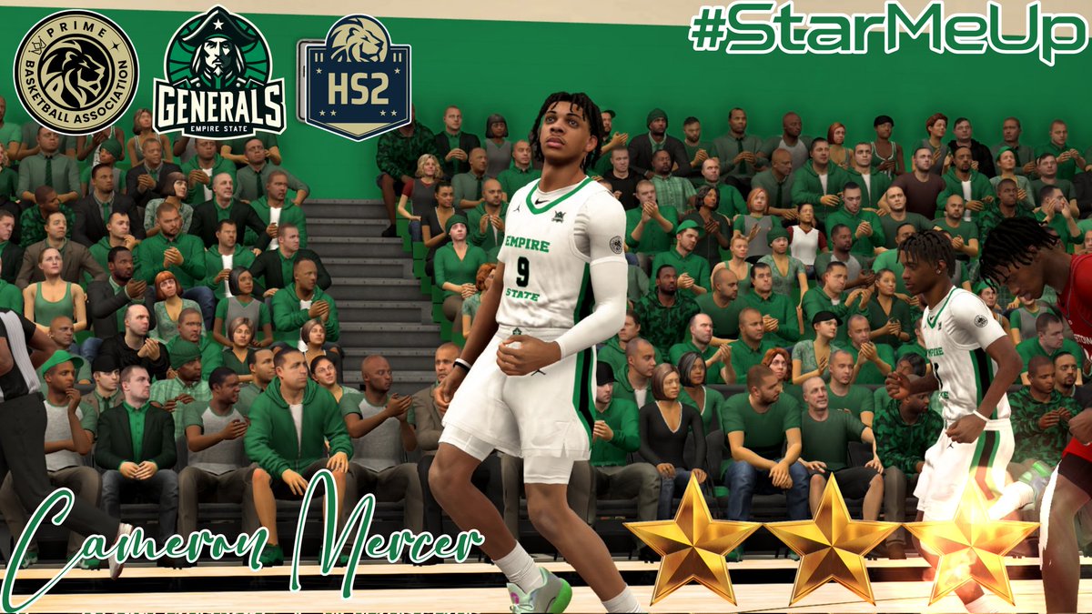Congrats to our Generals players who've been recognized by the <a href="/PBAx2K/">Prime Basketball Association</a>:
Nick James: ⭐️⭐️⭐️ to ⭐️⭐️⭐️⭐️
Zeus Williams and Cameron Mercer: ⭐️⭐️ to ⭐️⭐️⭐️
#EmpireState #5StarGenerals #WatchUs #PBA #PrimeBasketball