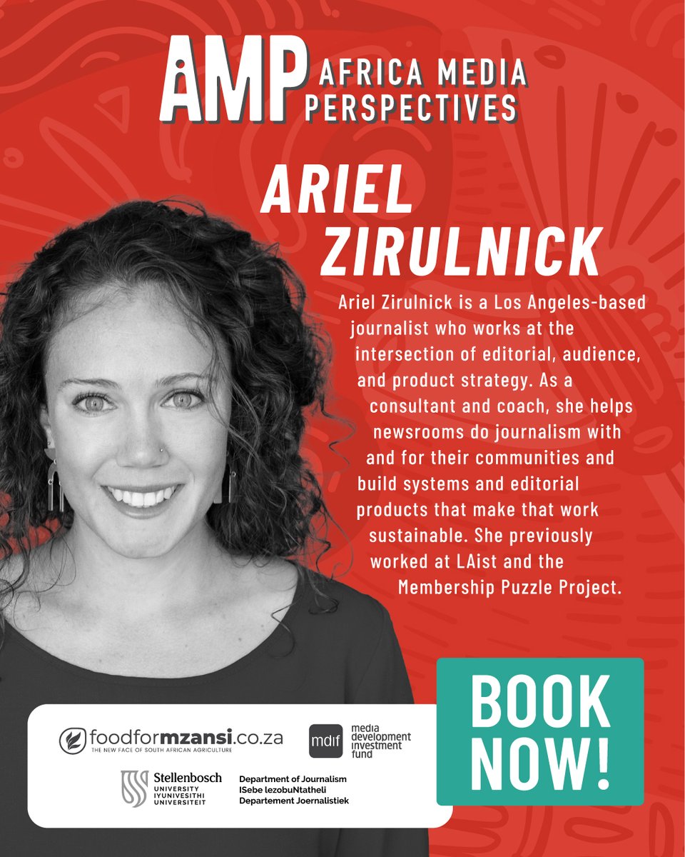 SPEAKER SPOTLIGHT: A globally respected journalist and product strategist, Ariel Zirulnick works at the intersection of editorial, audience, and product, helping media teams build sustainable, community-driven models. 
🎫 Tickets available now!
🔗 africamediaperspectives.com/product/amp-20…

#AMP25
