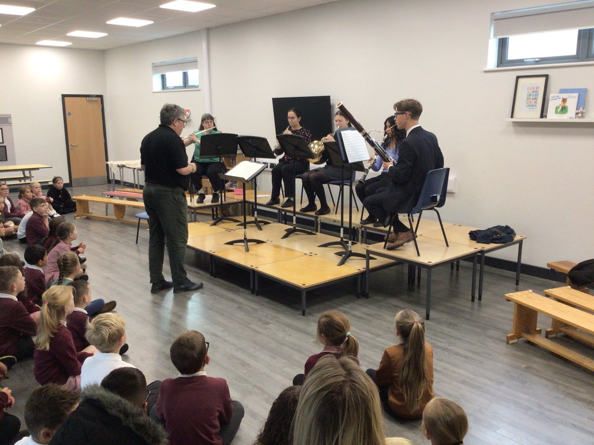 Loughborough Schools Music (@lboroschmusic) on Twitter photo On Tuesday, our Wind Quintet were invited to <a href="/cofe_school/">Thrussington CofE Primary School</a> to give an assembly. Playing some traditional pieces as well as nursery rhythms and TV themes the young children were really engaged in the live music and loved finding out about the instruments. #outreach #livemusic On Tuesday, our Wind Quintet were invited to <a href="/cofe_school/">Thrussington CofE Primary School</a> to give an assembly. Playing some traditional pieces as well as nursery rhythms and TV themes the young children were really engaged in the live music and loved finding out about the instruments. #outreach #livemusic