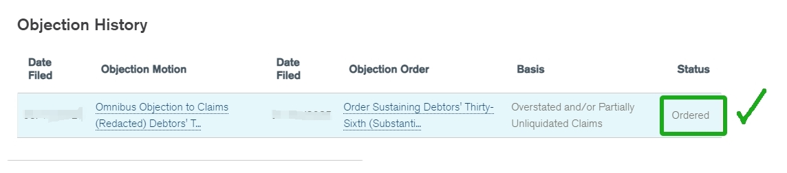 BoringBack's tweet image. FTX中国债权人： 
因不在合格分配地区导致STEP9统一状态为:“Disputed”  

但“Disputed”可能还存在如下原因：

1. KROLL检查索赔是否存在异议
*有异议：
“Pending” ，异议尚未得到法院裁定，仍在审理中 
“Ordered” ，法院已对该异议作出裁定处理，和解成功…