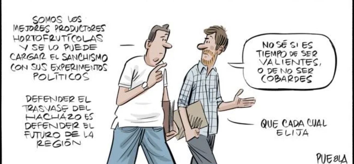¿Tiempo de ser valientes o de no ser cobardes? 💧
Defender el Trasvase Tajo-Segura del hachazo, es defender el futuro de la Región 
<a href="/PUEBLAdibujante/">PUEBLA</a>💙

#HastaAquiHemosLlegado <a href="/scrats_regantes/">S.C.R.A.T.S</a>