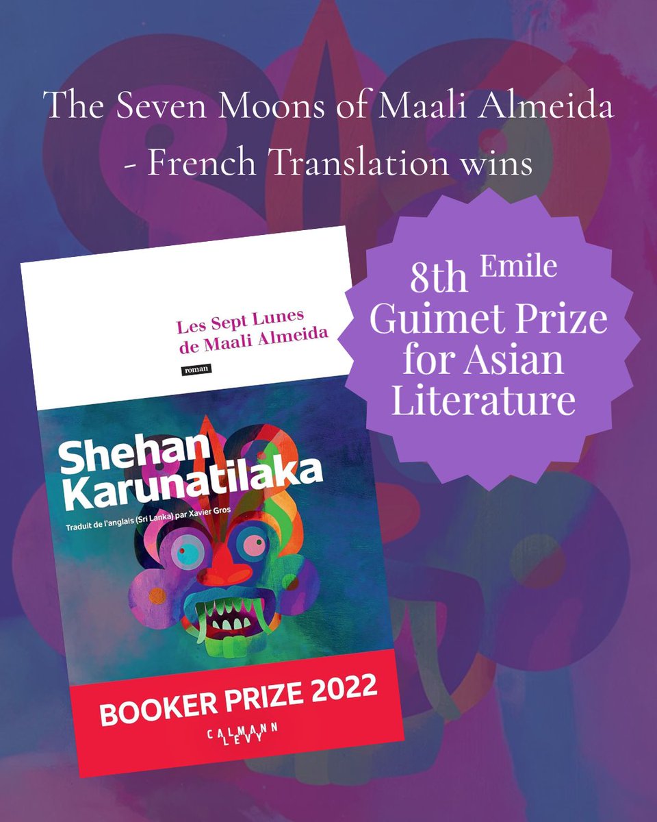 ShehanKaru's tweet image. Les Sept Lunes de Maali Almeida by Shehan Karunatilaka , translated from English by Xavier Gros and published by #CalmannLévy, won the Émile Guimet Prize for Asian Literature. 

livreshebdo.fr/article/les-la…