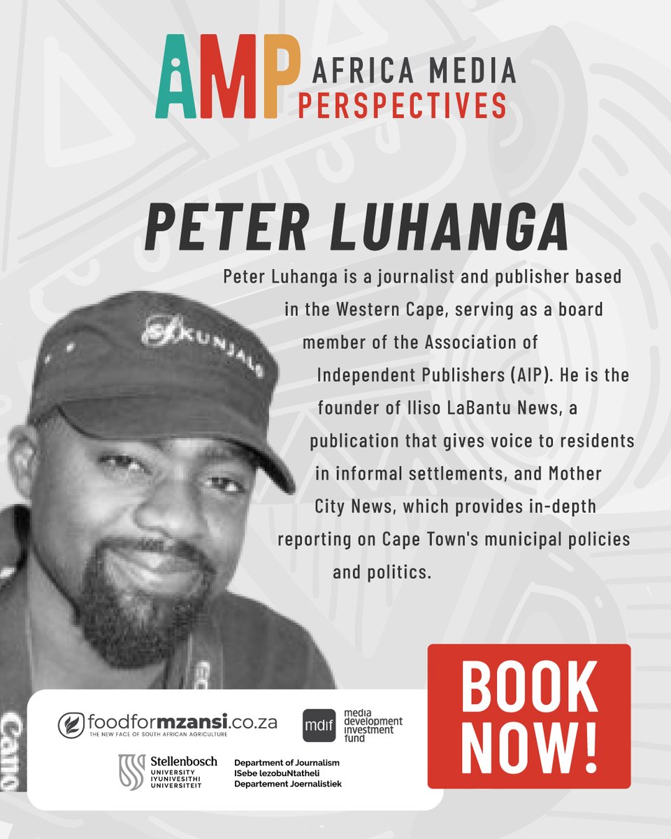 SPEAKER SPOTLIGHT: Be part of the conversations that shape newsrooms at the #AMP25 conference on 2 - 3 July. 🌍🗞️

Peter Luhanga, journalist, publisher &amp; <a href="/AIPSouthAfrica/">Association of Independent Publishers</a> board member will be joining us as a panellist this year. Secure your ticket now: africamediaperspectives.com/product/amp-20…