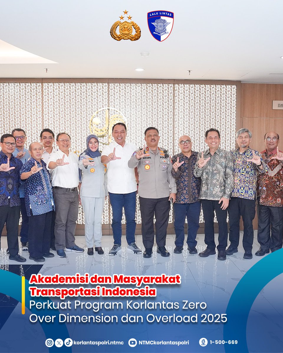 Sahabat Korlantas. Sejumlah Akademisi dan Masyarakat Transportasi Indonesia memberikan dukungan untuk Korlantas dan instansi terkait atas pelaksanaan program Zero Over Dimension dan Overload. 
Dukungan yang diberikan teramat penting dilakukan sebagai upaya memperkuat atas sanksi