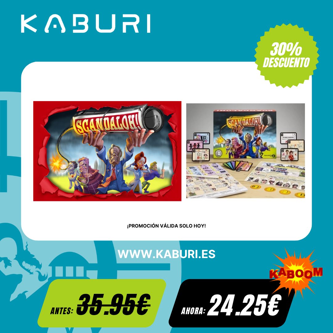 💥KABOOM💥
     
¡Oferta especial válida solo hoy! (05/06/2025)   
     
Scandaloh! al 30% de descuento!

kaburi.es/scandaloh.html