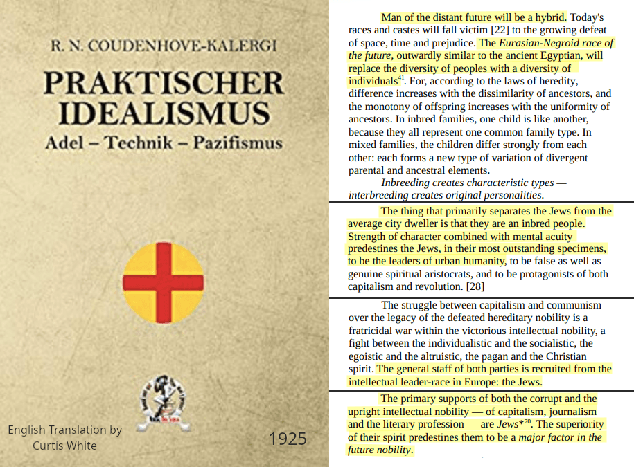 Classicist9999's tweet image. Kalergi Plan: "𝙀𝙪𝙧𝙖𝙨𝙞𝙖𝙣-𝙉𝙚𝙜𝙧𝙤𝙞𝙙" 𝙧𝙖𝙘𝙚 𝙤𝙛 𝙩𝙝𝙚 𝙛𝙪𝙩𝙪𝙧𝙚" under the control of the 'superior' jews.

The jews want to mix three major races: Europe (Japheth), Asia (Shem), and Africa (Ham) to lower their IQ and weaken their character.