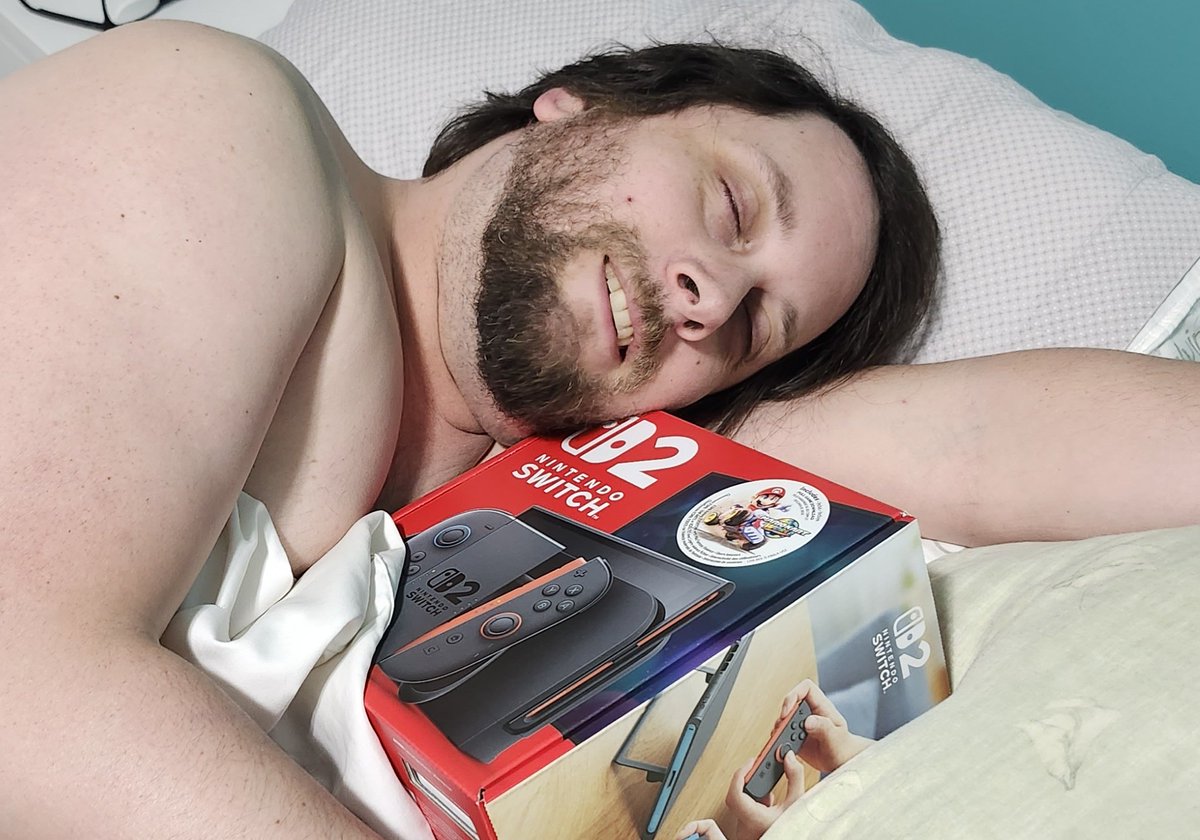 GameFaceMax's tweet image. Well, it&apos;s almost 4am... but I&apos;ve secured my Switch 2! Now excuse me while we get some much needed rest.