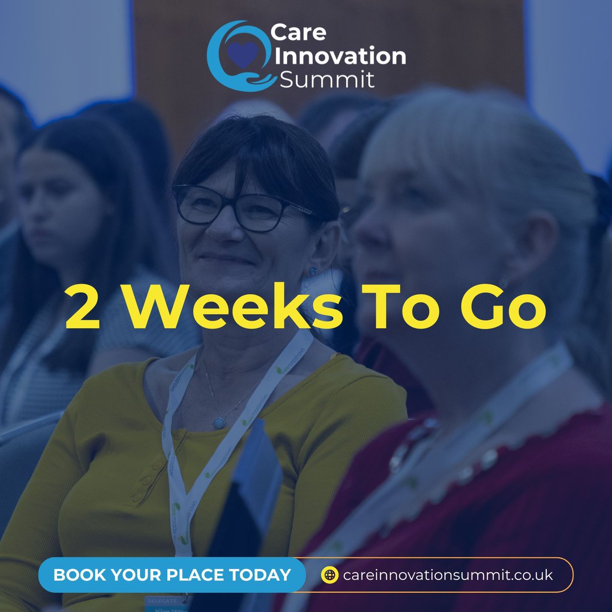 With just 2 weeks to go until Care Innovation Summit, you may be thinking - who's attending? 
This is your opportunity to join hundreds of senior leaders and care providers.  

Book your conference ticket here: bit.ly/42AMf1E
#CareInnovationSummit @careinnovationsummit