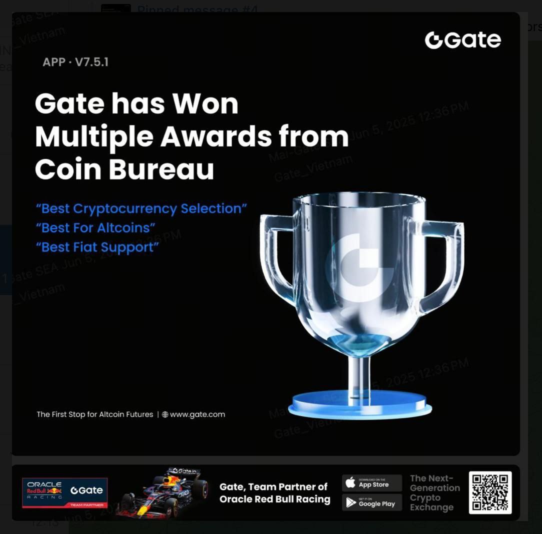 mdsahil500's tweet photo. 🚀GATE (https://t.co/tVzrHYatS2) RANKED TOP EXCHANGE BY COIN BUREAU FOR JUNE 2025!🚀
Gate continues to dominate as one of the top crypto exchanges in 2025, with standout features
 Sign up https://t.co/qSCPGmr7oF
Full review https://t.co/1oJTu1OwBY
#BestCryptoExchange2025 #GateCom https://t.co/f3KXKTv7Wn