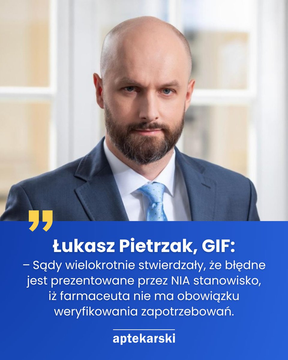 🟡 GIF: "Jeśli farmaceuta ma podejrzenia co do autentyczności czy poprawności danego dokumentu, jak najbardziej powinien odmówić jego realizacji. Jako inspekcja oceniamy każde naruszenie indywidualnie i za każdym razem podlega to wnikliwej analizie".
👉 bit.ly/3HsdNh7