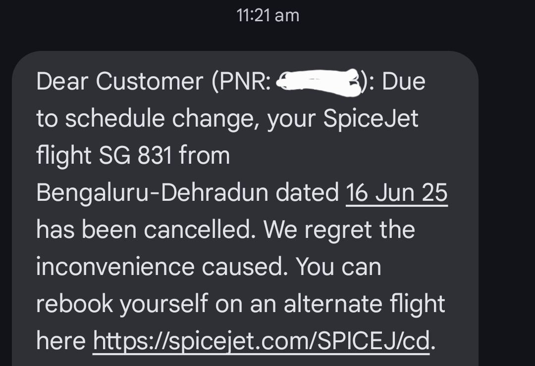 amarsahoo87's tweet photo. This is the second time with me that @flyspicejet cancelled a flight just before one/two week of travel .Full refund won't help as you don't have another direct  flight on same day n prices in other airlines are much higher
#pathetic
#airlines
#spicejet 
@AAI_Official
@MoCA_GoI https://t.co/p7Vj9jUsRM