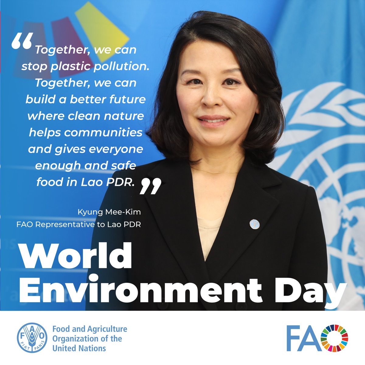 FAOLaoPDR's tweet image. “Together, we can stop plastic pollution. Together, we can build a better future where clean nature helps communities and gives everyone enough and safe food in Lao PDR.”
#WorldEnvironmentDay #BeatPlasticPollution #GenerationRestoration