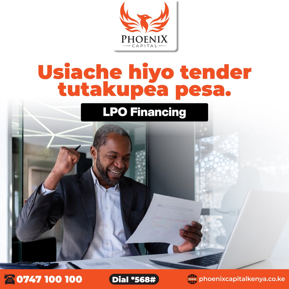 Get paid on your LPOs faster and grow your business without cash flow worries.

Apply now: phoenixcapitalkenya.co.ke/lpo-financing/

#LogbookLoans #SalaryAdvance #AsseFinancing #PhoenixCapital #AssetFinance #AffordableLoansForAll #InsuranceMatters