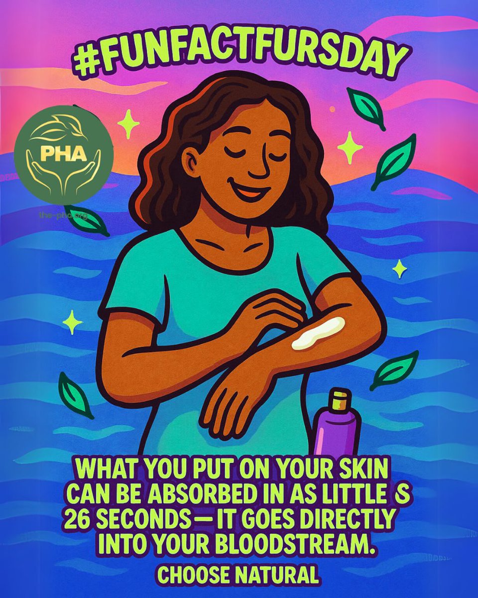 🧴✨ #FunFactFursday: Your Skin Drinks Too! ✨🧴
Did you know your skin absorbs up to 60% of what you put on it — often in just 26 seconds? 😲
That means every lotion, oil, or cream you use doesn’t just sit on the surface — it’s absorbed and can enter your bloodstream.
🌿 So when