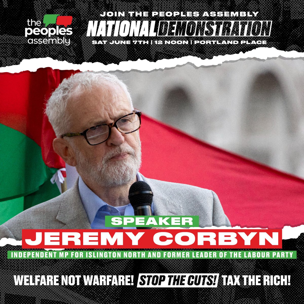 People's Assembly (@pplsassembly) on Twitter photo Join us on the streets with <a href="/jeremycorbyn/">Jeremy Corbyn</a> #UnitedAgainstAusterity
➡️Saturday 7 June,
➡️12 Noon,
➡️BBC, Portland Place
We are building our collective power to #TaxTheRich, #StopTheCuts and deliver an economy that invests in #welfarenotwarfare
See our website for more details Join us on the streets with <a href="/jeremycorbyn/">Jeremy Corbyn</a> #UnitedAgainstAusterity
➡️Saturday 7 June,
➡️12 Noon,
➡️BBC, Portland Place
We are building our collective power to #TaxTheRich, #StopTheCuts and deliver an economy that invests in #welfarenotwarfare
See our website for more details
