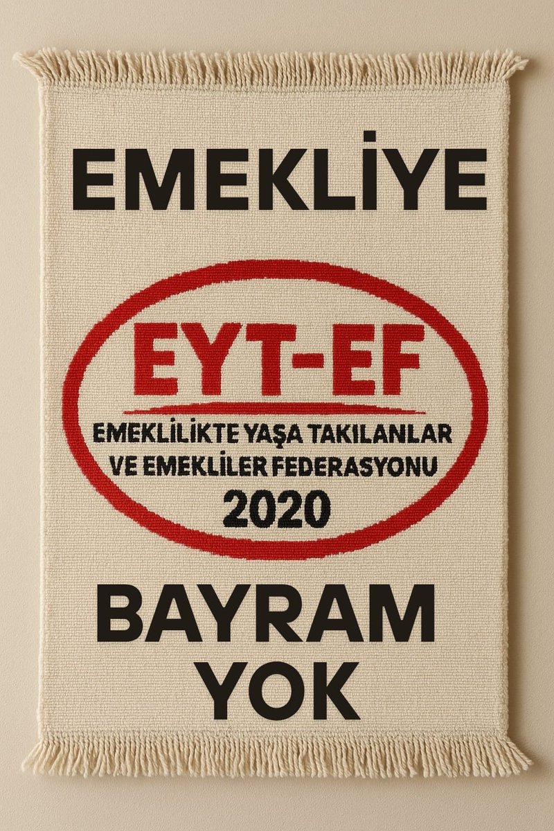 EYT & EF Arzu LASTİKCİ (@arzulastikci) on Twitter photo TAG
👇
#EmekliyeBayramYok
Bayram geldi !
Emeklinin evinde telaş ve neşe
yerine Sefalet hakim.
Çarşı-pazar etiketlerine bakıp
iç çeken milyonların Sofrası boş !
Gül yüzü solan #Emekli ye
Bayramı yine zehir ettiler.
#5000KısmiyeBayramYok
<a href="/RTErdogan/">Recep Tayyip Erdoğan</a>
<a href="/_cevdetyilmaz/">Cevdet Yılmaz</a>
<a href="/isikhanvedat/">Prof. Dr. Vedat Işıkhan</a> TAG
👇
#EmekliyeBayramYok
Bayram geldi !
Emeklinin evinde telaş ve neşe
yerine Sefalet hakim.
Çarşı-pazar etiketlerine bakıp
iç çeken milyonların Sofrası boş !
Gül yüzü solan #Emekli ye
Bayramı yine zehir ettiler.
#5000KısmiyeBayramYok
<a href="/RTErdogan/">Recep Tayyip Erdoğan</a>
<a href="/_cevdetyilmaz/">Cevdet Yılmaz</a>
<a href="/isikhanvedat/">Prof. Dr. Vedat Işıkhan</a>