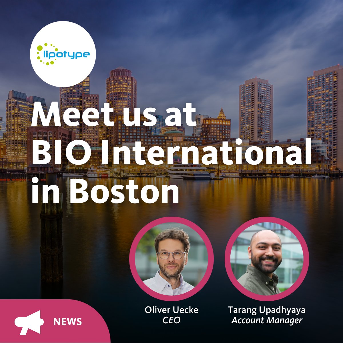 Lipotype (@lipotype_global) on Twitter photo Join us at BIO International in Boston
---
 
Join us at BIO International from June 16th to 19th, 2025, and connect with Oliver Uecke and Tarang Upadhyaya! 
For more information: convention.bio.org/bio-2025/sched… Join us at BIO International in Boston
---
 
Join us at BIO International from June 16th to 19th, 2025, and connect with Oliver Uecke and Tarang Upadhyaya! 
For more information: convention.bio.org/bio-2025/sched…
