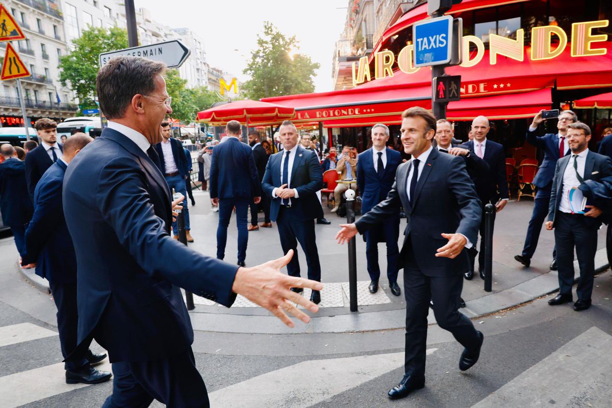 Mark Rutte (@secgennato) on Twitter photo Always a pleasure to see <a href="/EmmanuelMacron/">Emmanuel Macron</a>
We talked about the upcoming #NATOSummit in The Hague, our plan to boost defence investment and ramp up industrial production, and our continued support for #Ukraine Always a pleasure to see <a href="/EmmanuelMacron/">Emmanuel Macron</a>
We talked about the upcoming #NATOSummit in The Hague, our plan to boost defence investment and ramp up industrial production, and our continued support for #Ukraine