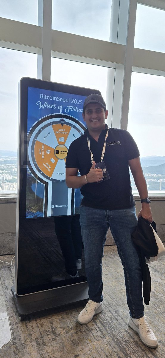 BitcoinSeoul 2025 (@bitcoinseoulcon) on Twitter photo Test your luck with Bitcoin — spin the wheel and let fortune decide
🎡🎡🎡
<a href="/DistRiggs/">John Riggins</a> <a href="/stephanlivera/">Stephan Livera</a> <a href="/romanmartinezc/">Roman Martínez🇸🇻⚡️ (chimbera)</a>
#BitcoinSeoul2025 #Bitcoin #Orangepeel Test your luck with Bitcoin — spin the wheel and let fortune decide
🎡🎡🎡
<a href="/DistRiggs/">John Riggins</a> <a href="/stephanlivera/">Stephan Livera</a> <a href="/romanmartinezc/">Roman Martínez🇸🇻⚡️ (chimbera)</a>
#BitcoinSeoul2025 #Bitcoin #Orangepeel