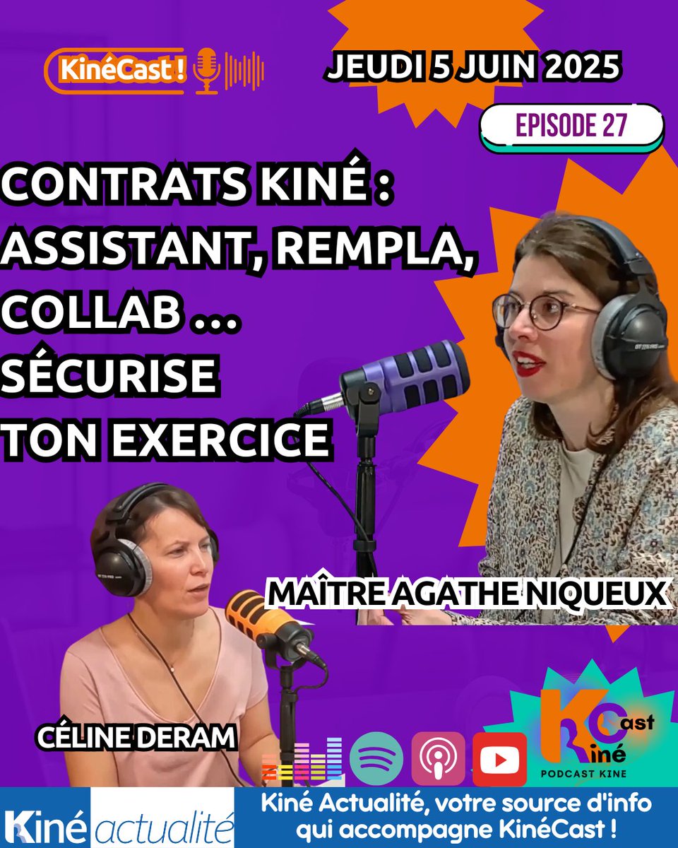 📢 Kiné, assistant, collab, rempla ? Ton contrat te protège-t-il vraiment ?

🎧 Dans ce #KinéCast, l’avocate Agathe Niqueux décrypte les pièges à éviter pour un exercice libéral serein.

📺 YouTube : youtu.be/Rg2b9PHJmIk
🎧 Audio : bit.ly/3H4FWdX

#FFMKRcCLAIR