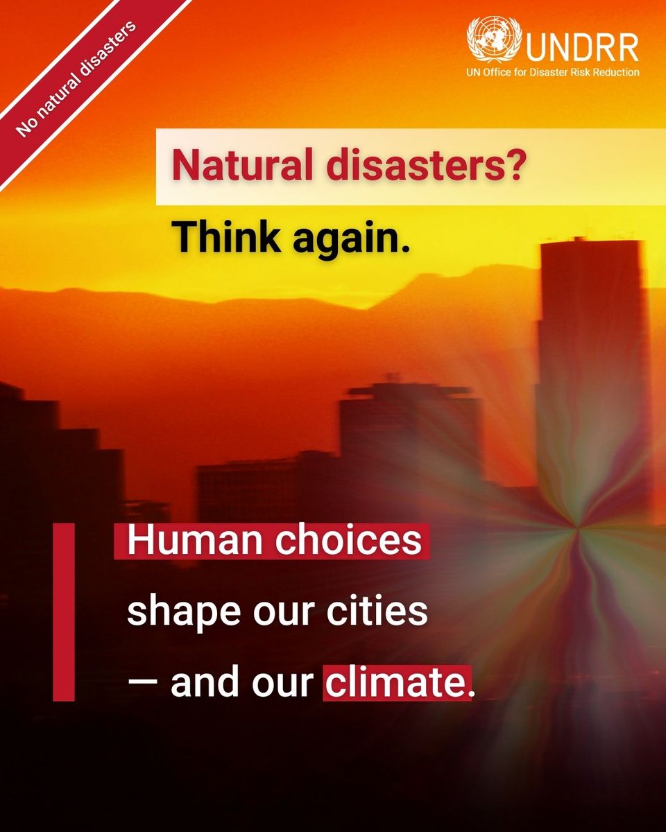 There are no natural disasters. Disasters have human causes.

New research links urban growth to more droughts, extreme heat and water stress. 🌇🏜️

🌱🏙️ We need to improve how we design cities to make them more  resilient.

Get the whole story here ➡️ ow.ly/8bfW50UCHyS